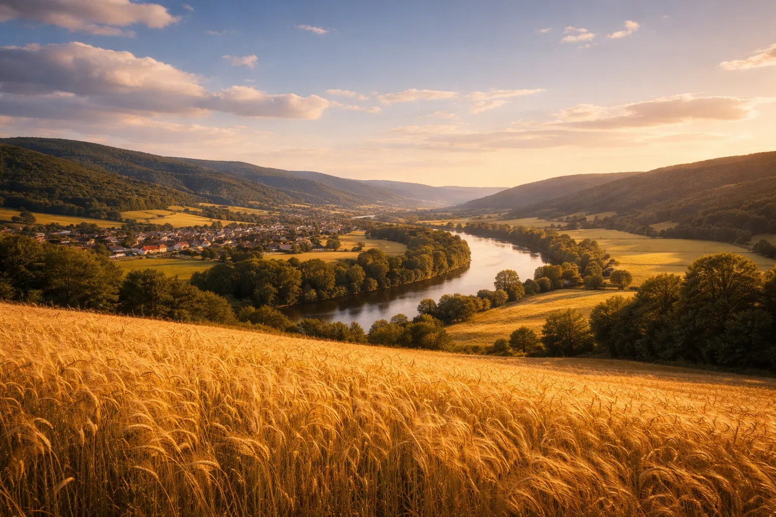 Goldene Weizenfelder im Kinzigtal